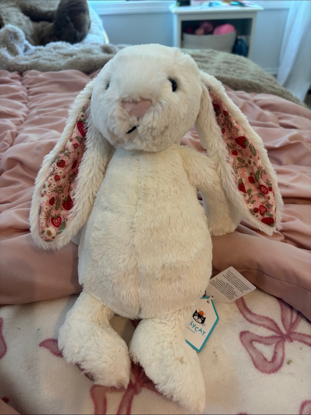 JELLYCAT soft bunny with floral ears
